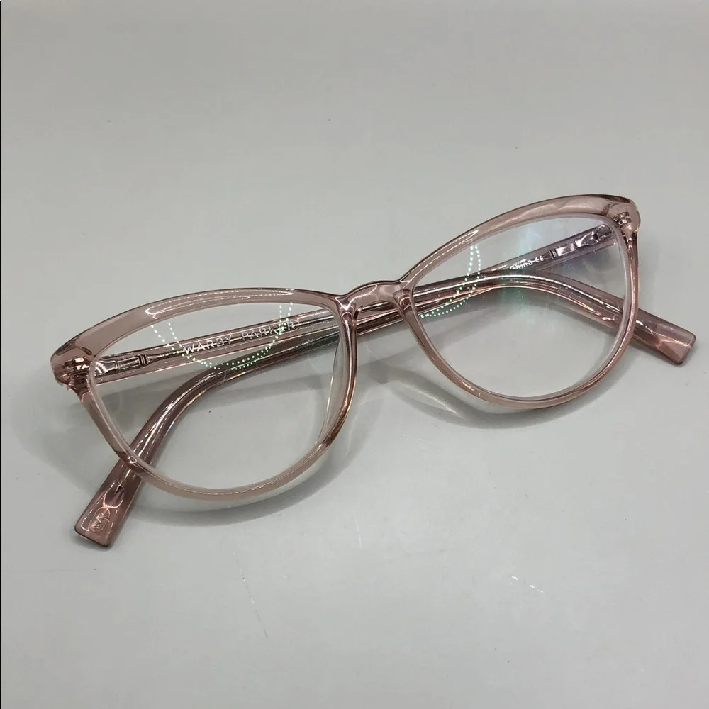 Warby Parker Louise 668 Cat Eye Pink Crystal Rose Water Eyeglasses FRAMES.